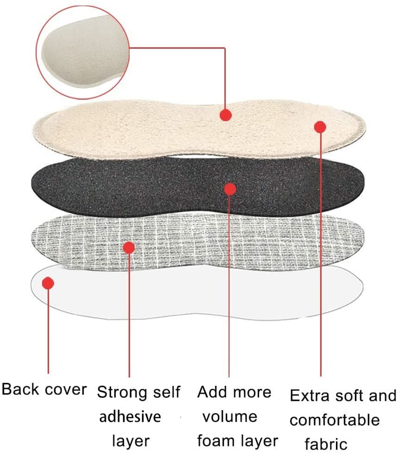 Heel Grips for Kids and Ladies Shoes, 4 Pairs Soft Heel Cushion Pads Self-adhensive Shoes Heel Inserts for Prevent Rubbing and Sliding(Black+Beige) - BeesActive Australia