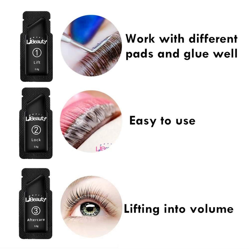 Libeauty Lash Lift Kit Eyelash Perm Sachet Disposable Upgraded Version, Professional Quality Fast Lash Lifting, Semi-Permanent Curling Perming Wave, Lotion & Liquid Set silvery - BeesActive Australia