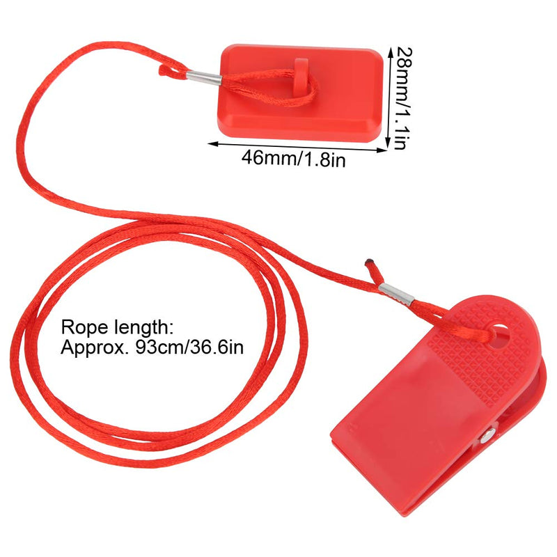 Running Machine Safety Switch Safety Lock Magnet Treadmill Key Accessories General Fitness Accessories Rectangular Safety Clip(2 Pcs) - BeesActive Australia