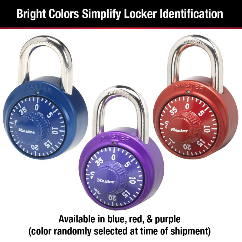 Master Lock 1530DCM Locker Lock Combination Padlock, 1 Pack, Assorted Colors - BeesActive Australia
