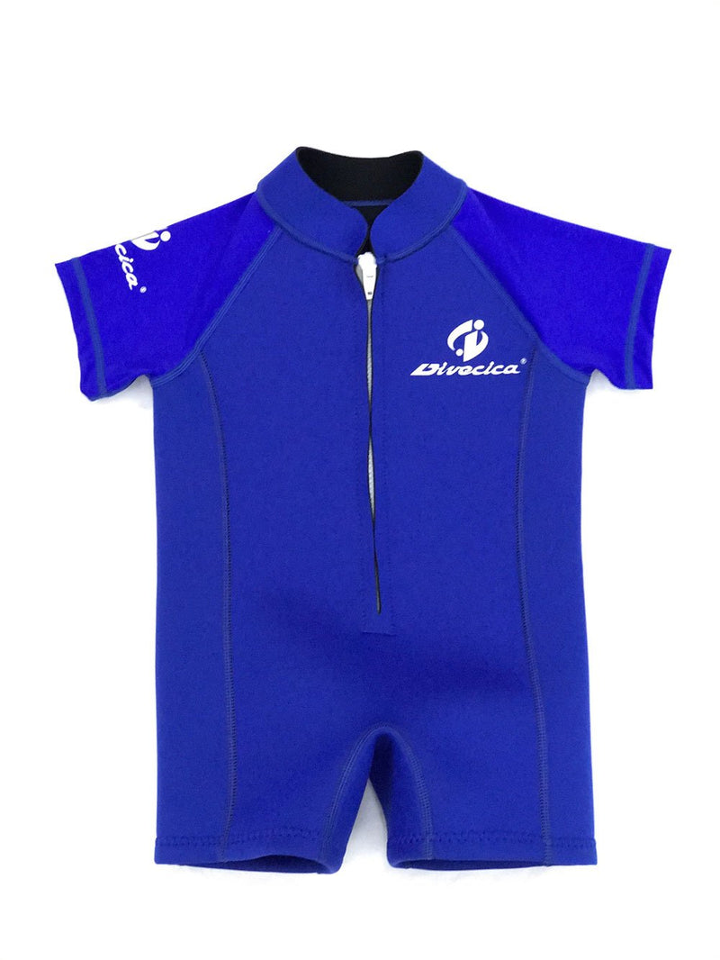 [AUSTRALIA] - DIVECICA Baby Neoprene Rubber 2mm Bright Blue Diving Wet Clothes boy and Girl All Applicable Medium 