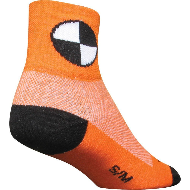 SockGuy Men's Crash Test Dummy Socks Small-Medium Orange - BeesActive Australia