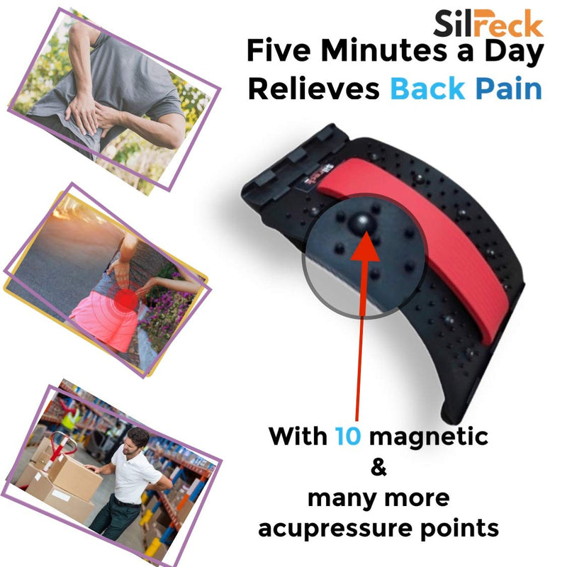 Silreck Back Stretcher-Back Massager | Back & Shoulder Massager for Woman & Man- Lower & Upper Muscle Posture Corrector-Fitness Equipment for Lumbar Support I Magnetic Stretcher for Pain Relief - BeesActive Australia