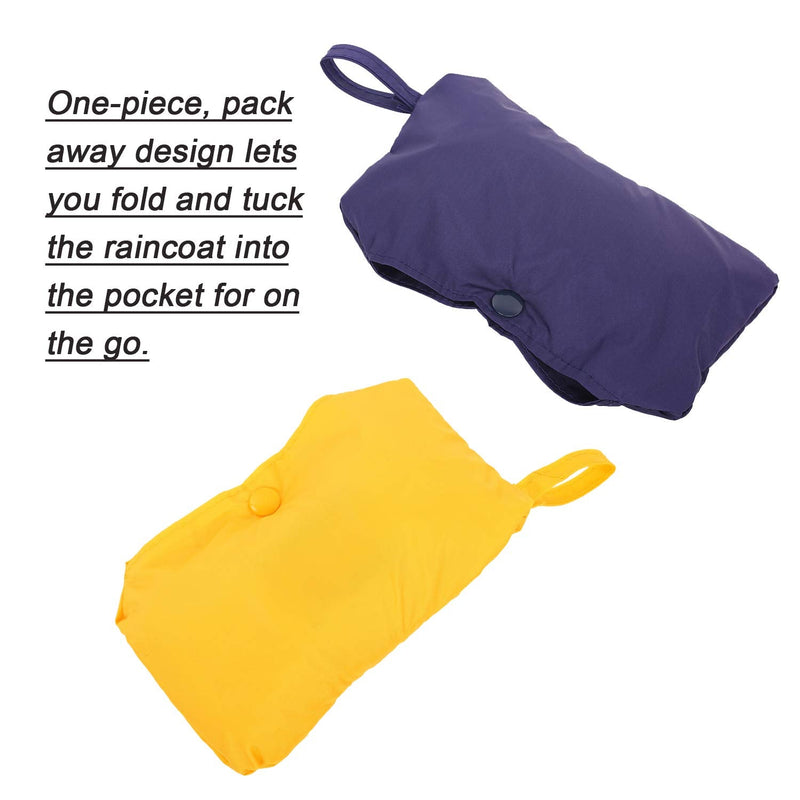 Pet Raincoat Packable Hooded Dog Rain Jacket Reflective Strips Lightweight Adjustable Poncho for Small Medium Large Dogs XXL (Back:24 Inches) Yellow - BeesActive Australia
