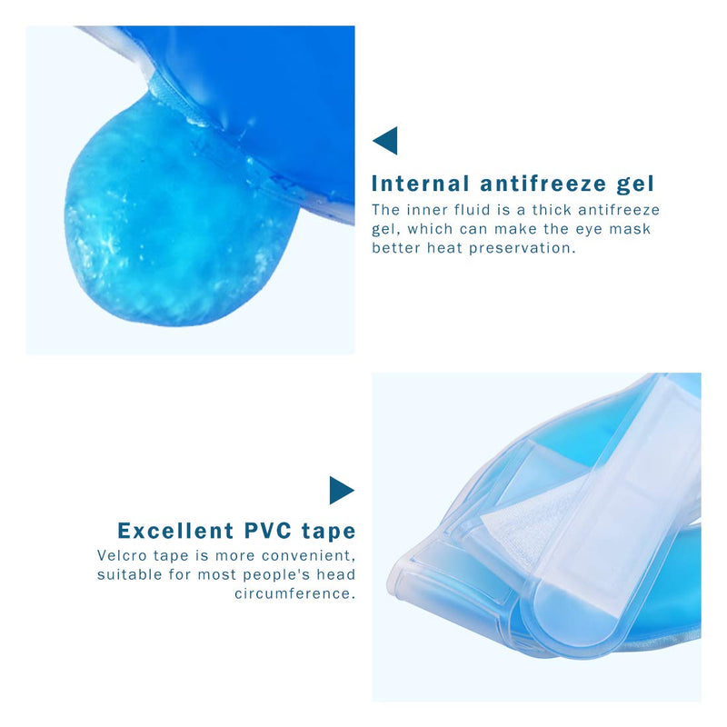 5 Pcs Reusable Gel Eye Mask, Relaxing Sleep Eye Patch Eye Cover for Hot and Cold Therapy Puffy Eyes Dark Circles Migraine Stress Relief - BeesActive Australia