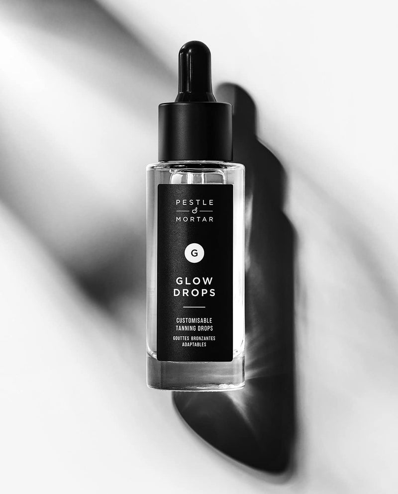 Pestle & Mortar Glow Drops Fake Tan- Self Tan Drops with Hyaluronic Acid, Customisable Face Tan, Non Comedogenic, Cruelty Free & Vegan 30ml - BeesActive Australia