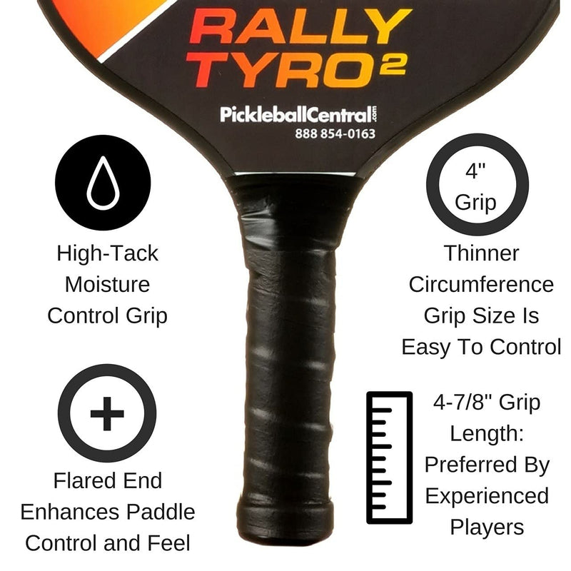PickleballCentral Rally Tyro 2 Pickleball Paddle Composite Polypropylene Honeycomb Core and Fiberglass Face | Racket or Pickleball Sets with Balls Single Paddle - BeesActive Australia