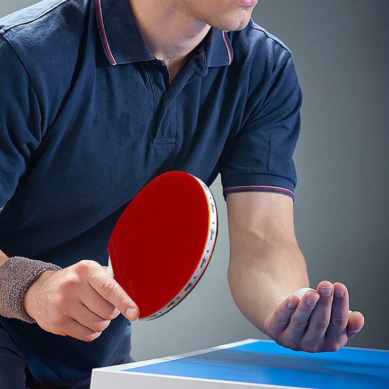 [AUSTRALIA] - Portzon Ping Pong Paddle Advanced Training Table Tennis Racket,Wooden Blade Surrounded by Rubber for Excellent Balance Spin, Speed Control ,2 Pack 