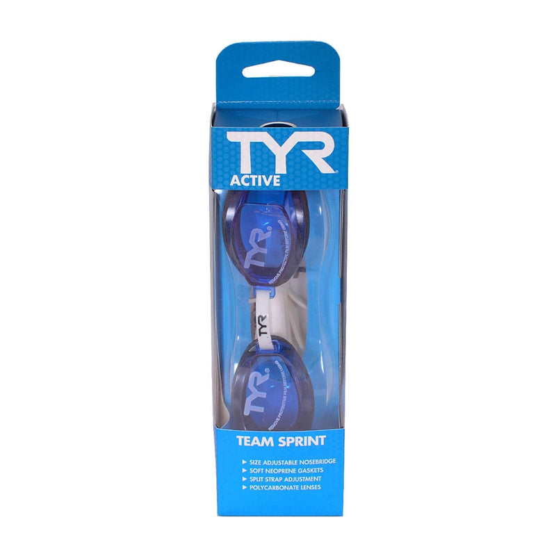 TYR Team Sprint Performance Goggle Blue - BeesActive Australia