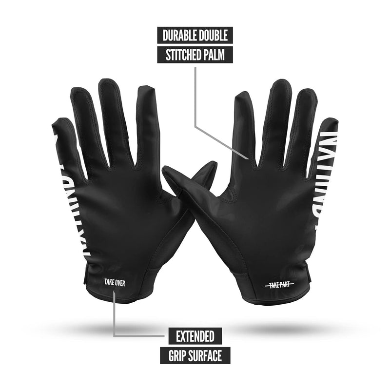 Nxtrnd G1 Pro Football Gloves, Sticky Receiver Gloves, Available in 10 Colors Black Small - BeesActive Australia