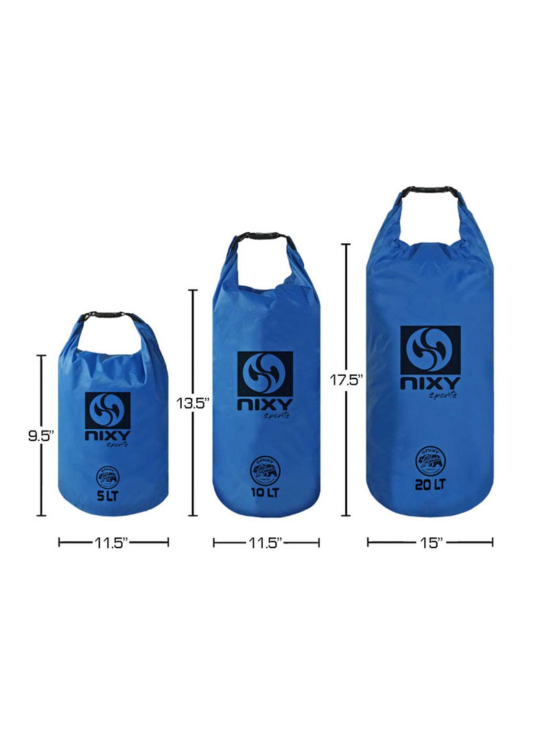 NIXY Waterproof Dry Sack Ultralight 5L/10L/20L, Keep Gear Dry for Paddle boarding, Kayaking, Backpacking, Camping, Boating, Swimming, Outdoors-Roll Top Ripstop Nylon (Blue, 5L) Blue - BeesActive Australia
