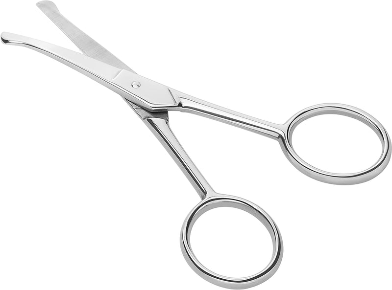 ZWILLING Nose Hair and Ear Hair Scissors, Stainless Steel Beard Scissors with Straight Rounded Tip, Silver - BeesActive Australia