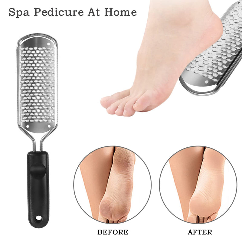 Foot Files Hard Skin Remover, Heel Scraper Scrubber Rasp Grater Professional Pedicure Care Tool for Dead Rough Skin Dry Cracked Feet - BeesActive Australia