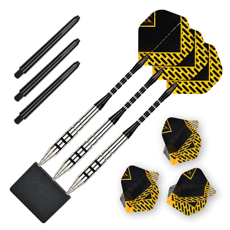 LinkVisions 90% Tungsten Professional Steel Tip Darts Set Point Protector 22g/24g T2-22g-Yellow - BeesActive Australia