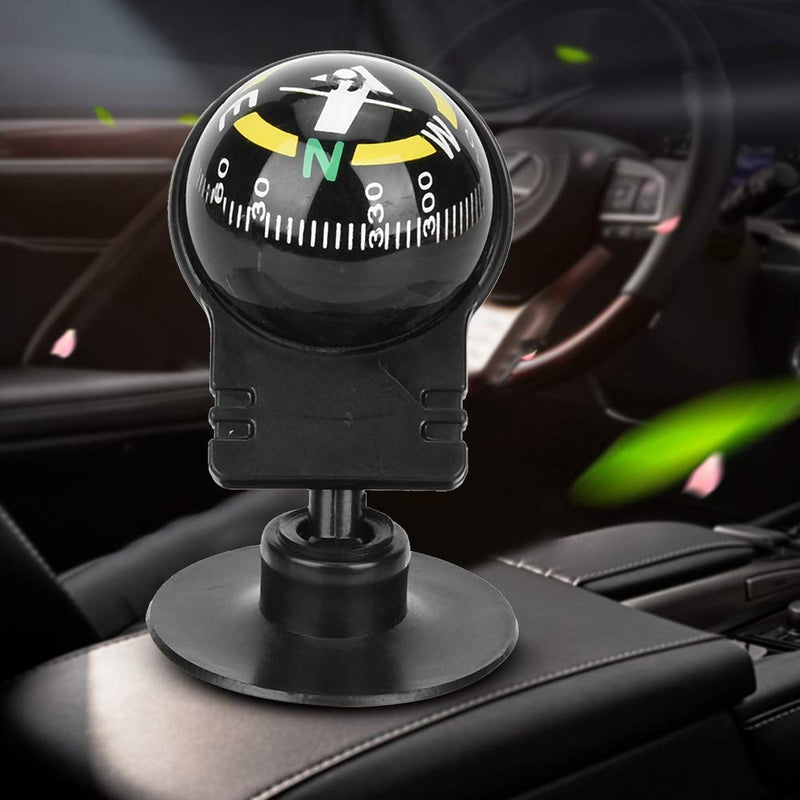 Alomejor Car Compass Portable 2Pcs Car Compass Guide Ball with Suction Cup Camping Navigation Compass for Car Vehicle - BeesActive Australia