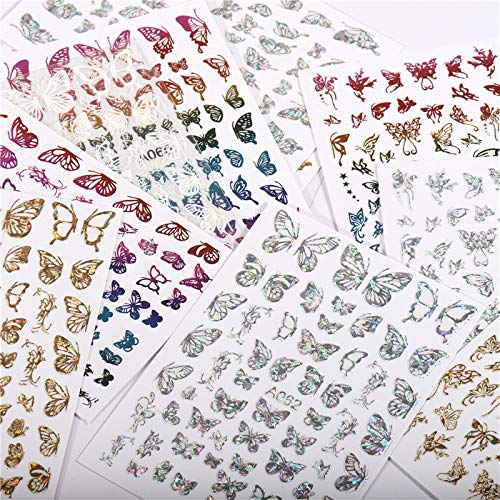 4Sheets Butterfly Nail Art Stickers Decals Butterfly Shapes Nail Art Decoration - BeesActive Australia