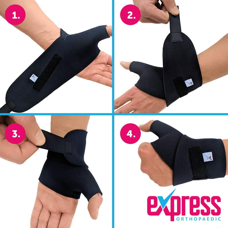 Express Orthopaedic® - Medically Approved Neoprene Wrist & Thumb Support Wrap - Bilateral (Beige, SMALL - Wrist Circ:15-17cm) Beige - BeesActive Australia