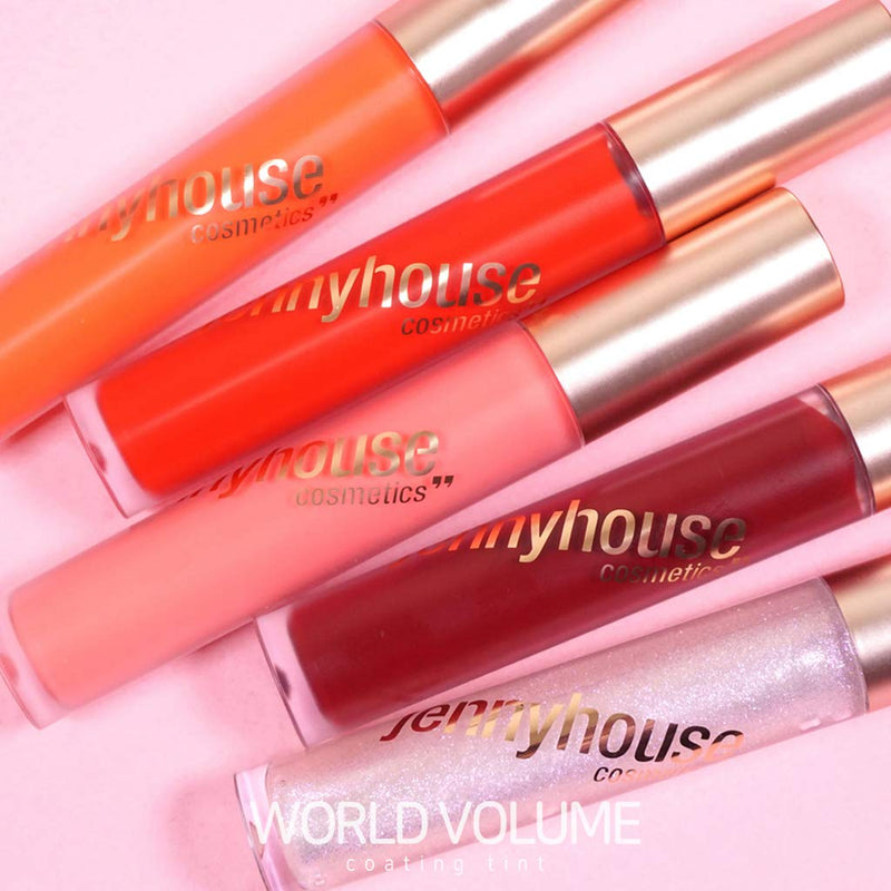 JENNYHOUSE World Volume Coating Tint 4.5ml - Long Lasting Shining Moisture Lip Tint with Matte Finish, Vegan, Natural Ingredients, Non-Sticky, Waterproof, Non-Smudging #03 INDIAFALLIN PINK - BeesActive Australia