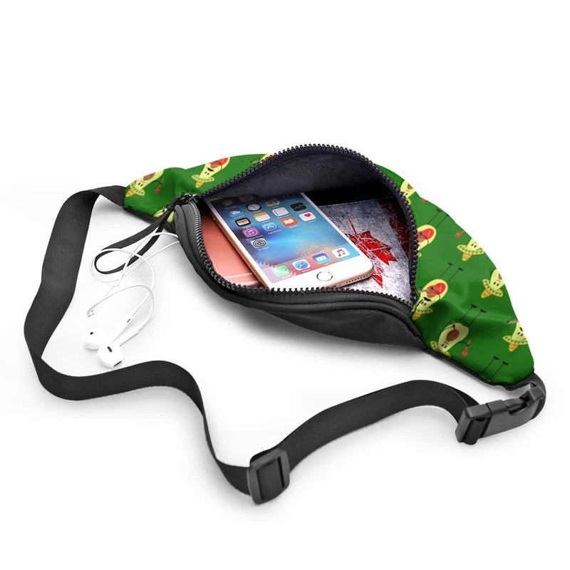 Avocado Fanny Pack For Men Women,With Adjustable Zipper Lightweight Strap Waist Pack For Casual Running Hiking Avocado - BeesActive Australia