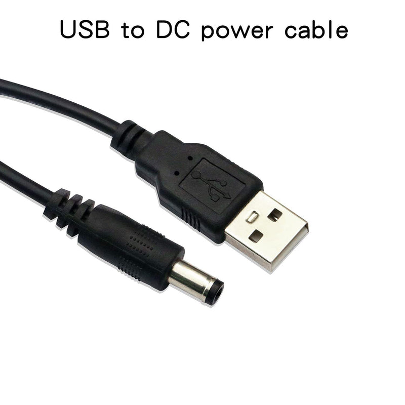 boda Dog Bark Collar Charging Cord, DC5.5 USB Charging Cable Compatible with DogRook Authen PETEDU Anti Barking Training Collar 5.5mm Plug - BeesActive Australia