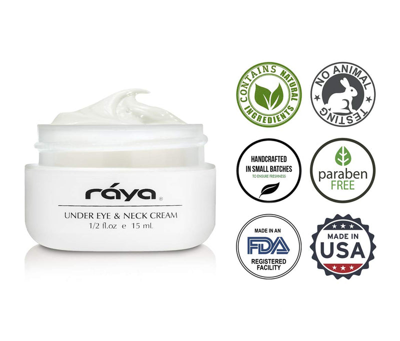 RAYA Under-Eye & Neck Cream (408) | Revitalizing and Fortifying Anti-Aging Treatment for the Eye Area and Neck | Revives Fatigue and Helps Reduce Lines and Wrinkles - BeesActive Australia