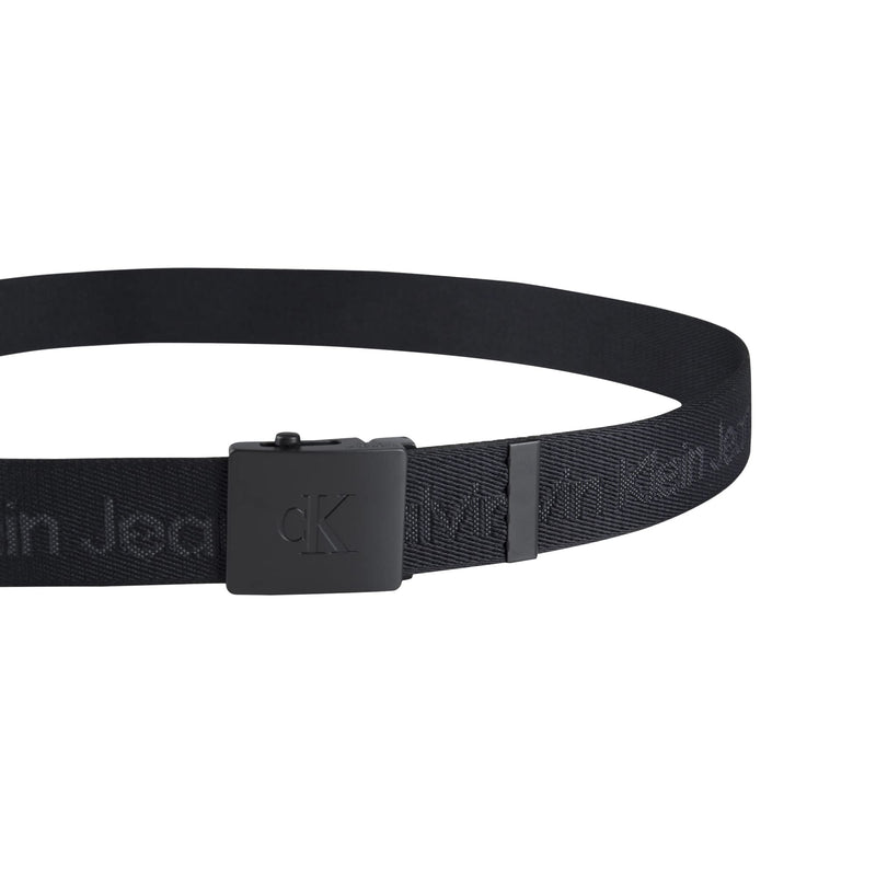Calvin Klein Unisex-Adult Casual Military Buckle-Adjustable Web Belts-1 Pack and 3 Pack Options 1 Double Black Large - BeesActive Australia