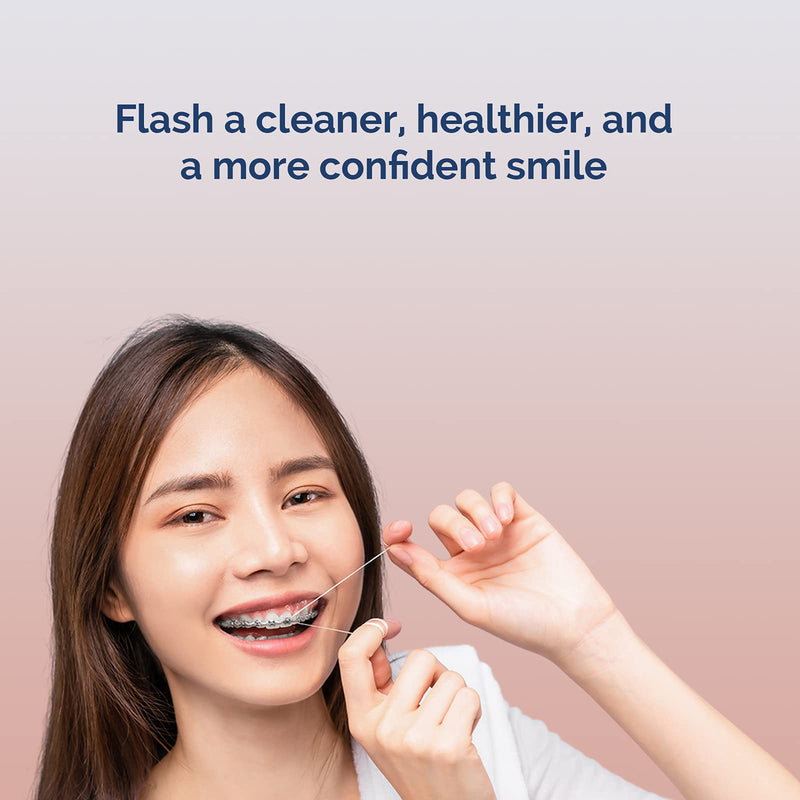 Dental Floss for Bridges and Dental Implants for Optimal Oral Hygiene - Floss Threaders for Bridges and Implants with Extra-Thick Proxy Brush - Bridge and Implant Cleaners (2 Packs) by ProxySoft - BeesActive Australia