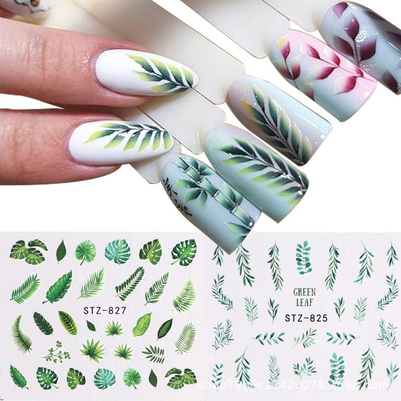 Nail Art Decals Stickers Nail Art Decoration Accessories 29 Sheets Water Transfer Nail Art Stickers Design Butterfly Leaf Flamingo Flower Decals Manicure Transfer Tips - BeesActive Australia