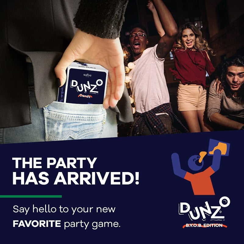 DUNZO (BYOB Edition) - Party Version of Classic Card Game - Draw Two, Skip, Reverse, Get Loco - Fun Games for Family and Friends - Perfect for College Parties, Birthdays, Bachelorettes, or Any Event! - BeesActive Australia