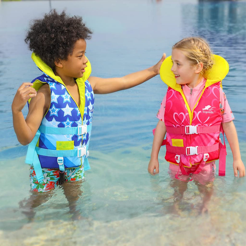 OldPAPA Kids Swim Vest- Swimming Vest for Child with Adjustable Safety Strap, Suitable for 50-90lbs blue X-Small - BeesActive Australia