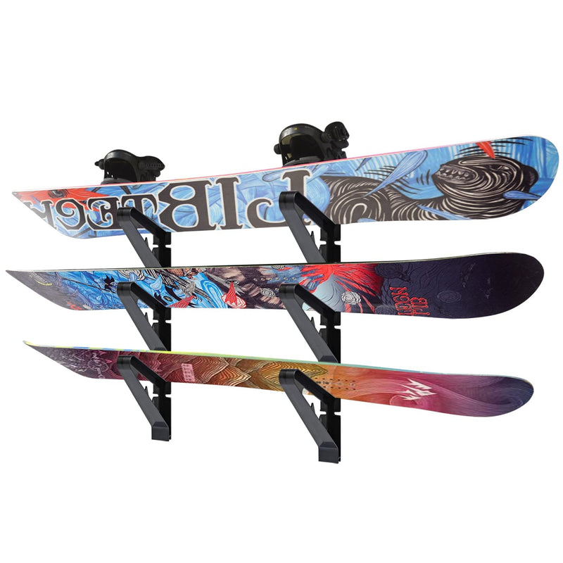 Poskad Snowboard Wall Mount Display Rack,Adjustable Storage Layers Space Saving Design,Home and Garage SKi Board Storage. - BeesActive Australia