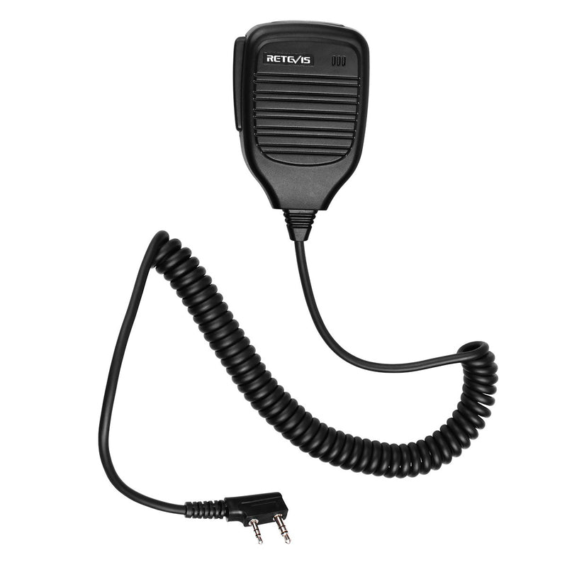 [AUSTRALIA] - Retevis 2 Pin Shoulder Mic Speaker 2 Way Radio Microphone for Baofeng BF-888S UV-5R Kenwood Retevis H-777 RT21 RT22 RT-5R Walkie Talkie (5 Pack) 