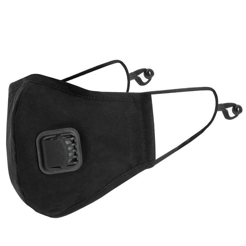 Tanness Black Face Mask Cover with 2x PM2.5 Air Filters Cotton Sheet Washable Reusable Face Filtered Mouth Cover with Carbon Activated Filters - BeesActive Australia