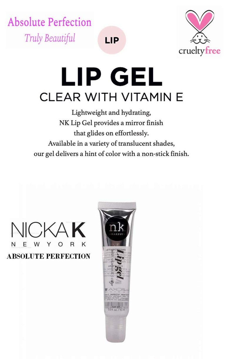 VARIETY SET OF 5 NK Hydrating Lip Gel - Vitamin E (Clear, Rosehip Oil, Bubble Gum, Cherry, Strawberry) - BeesActive Australia