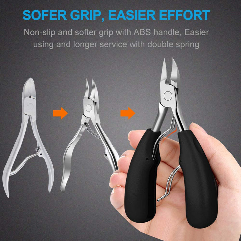 4PCS Toe Nail Clipper for Ingrown or Thick Toenails,Toenails Trimmer and Professional Podiatrist Toenail Nipper for Seniors with Surgical Stainless Steel Sharp Blades Soft Grip Handle WANMAT - BeesActive Australia