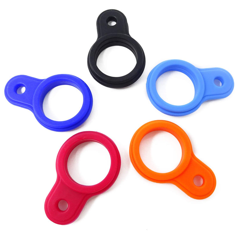 HONBAY 5PCS Silicone Water Bottle Carrier Water Bottler Holder with Metal Keychain Clip Ring for Outdoor Activities or Daily Use - BeesActive Australia