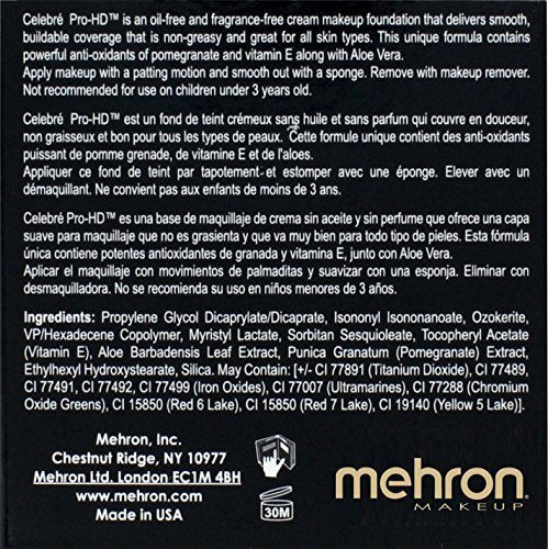 Mehron Makeup Celebre Pro-HD Cream Face & Body Makeup (.9 oz) (LIGHT OLIVE) Light Olive - BeesActive Australia