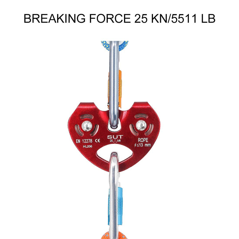 NewDoar CE Certified 25/28KN Tandem Double Speed Pulley/Trolley for Climbing, Rescue Lifting Stainless Steel 25KN - BeesActive Australia