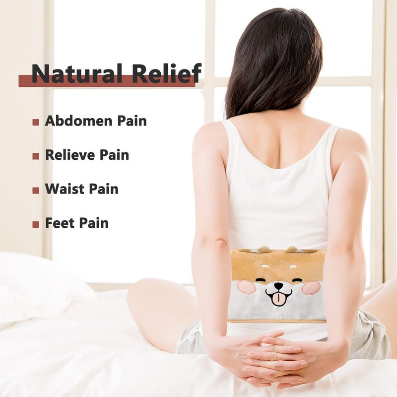 Hot Water Bottle Belt, Rubber Hot Water Bags with Waist Cover, Wearable Hot Compress Warmer Bag for Pain Relief Neck, Shoulders, Legs, Menstrual Cramps, Hand Warmer, Soft Plush Waist Belt Cover (Dog) Dog - BeesActive Australia