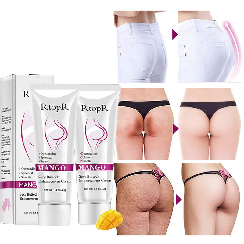 Ownest 2Pcs Sexy Hip Buttock Enlargement Cream, Effective Shaping Eliminate Printing Firming Buttock, Hip Lift Up Butt Skin Enlargement Massage Sexy Hip Cream A - BeesActive Australia