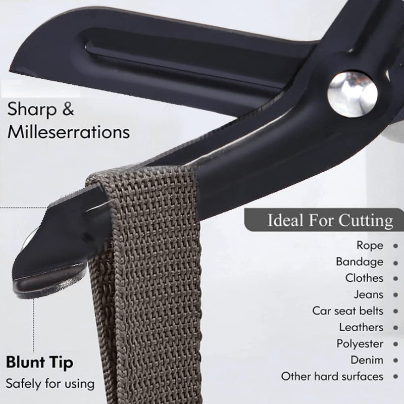 Medical Scissors,Bandage Shears Stainless Steel Curved Bandage Scissors for Medical & Nursing Purposes 18.3 X 9.2cm (Black) Black - BeesActive Australia