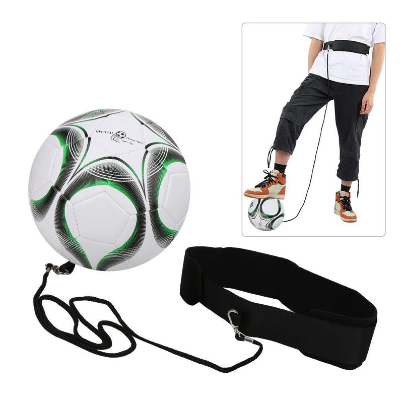 Football Trainer,Regail PU Practical Kit Soccer Football Kick Throw Trainer Solo Practice Aid Training Equipment Adjustable Waist Belt for Students Children green - BeesActive Australia