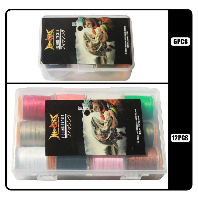 HERCULES Fly Tying Thread Kit, 140D Fly Tying Material Accessories Tie Dry Wet Flies Nymph Streamers, Elastic Fly Tying Wire 6 Colors - BeesActive Australia