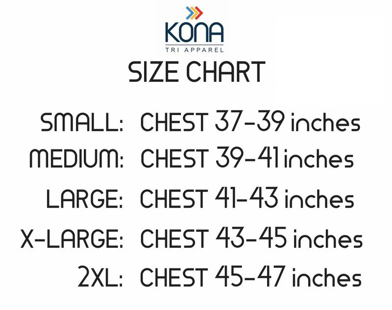 KONA Mens Triathlon Vest Jersey Top - Full Zipper, Tri Singlet Sleeveless, 2 Rear Pockets for Storage Blue Small 37-39" Chest - BeesActive Australia