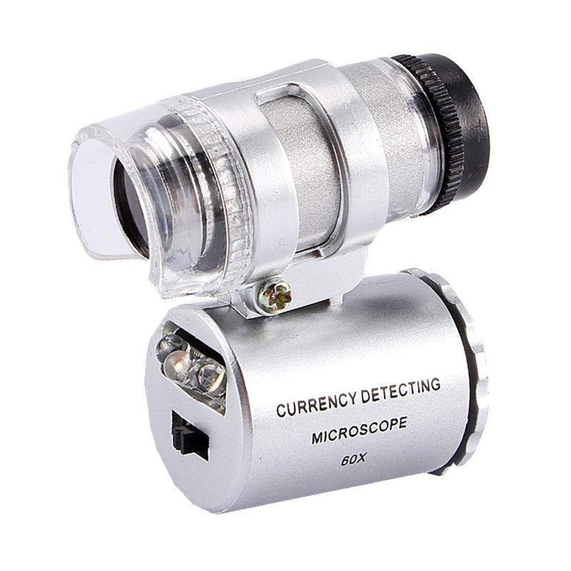 Mini Magnifier 60x Microscope Magnifying with LED UV Light Pocket Magnifier Jeweler Loupe - BeesActive Australia