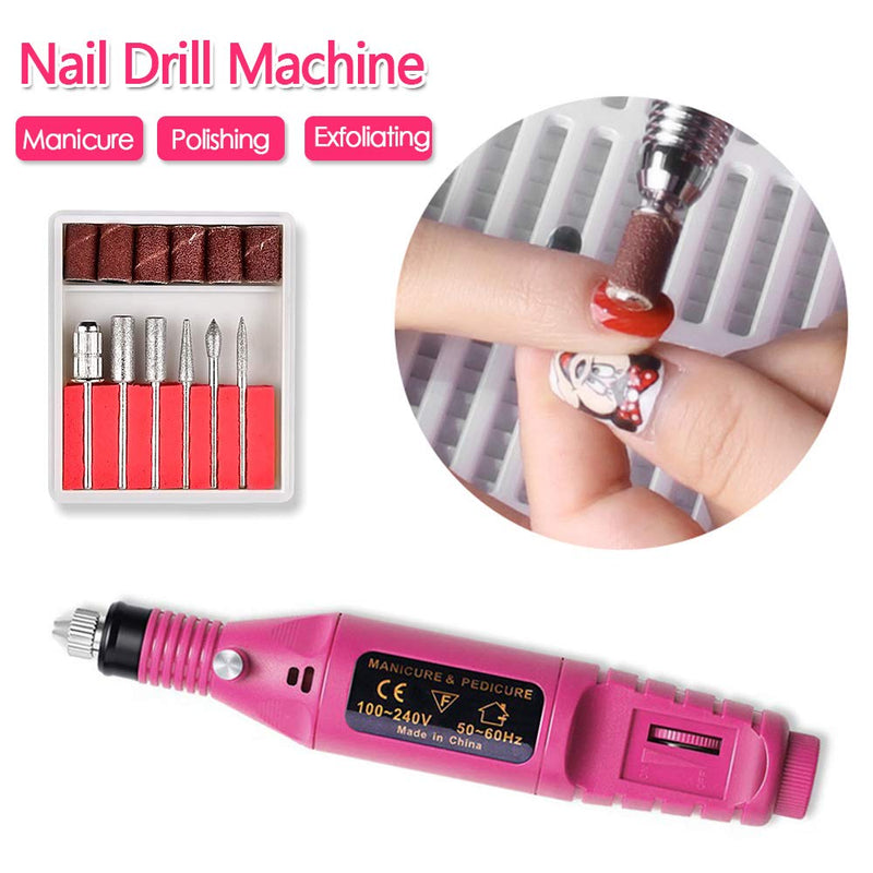 Fantexy Professional Portable Electric Nail Drill,Acrylic Nail Kit, Gel Remover Nail Tools,File Finger Toe Care Nail Tips Nail Care, Nail Polishing Machine Pedicure Machine set - BeesActive Australia