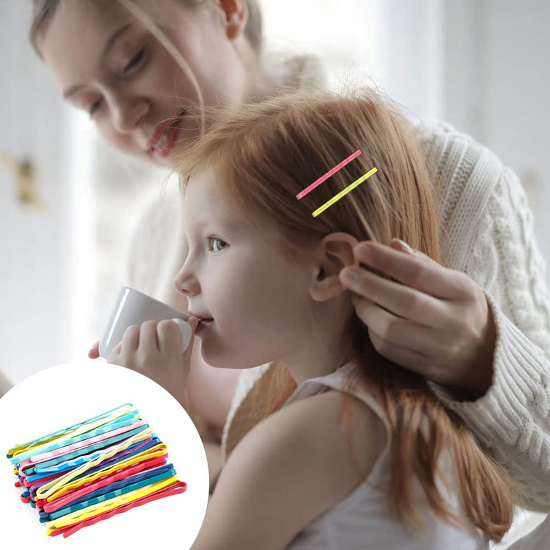 Bobby Pins for Thick Hair,50 Pcs Colorful Hair Grips Kit in Plastic Box Metal Hair Pins Hair Styling Clips for Women Girls (5.5cm/2.2 Inches) - BeesActive Australia