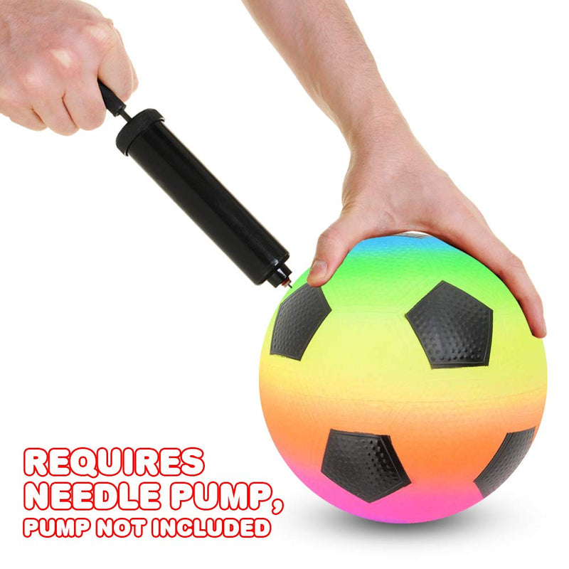 ArtCreativity Rainbow Soccer Playground Ball for Kids, Bouncy 9 Inch Kick Ball for Backyard, Park, and Beach Outdoor Fun, Beautiful Colors, Durable Outside Play Toys for Boys and Girls - Sold Deflated - BeesActive Australia