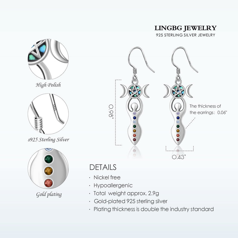 LINGBG JEWELRY Witch Broom Earrings 925 Sterling Silver Cross Earrings Infinity Earrings Skull Key Earrings for Women Chakra Earrings Feather Earrings Jewelry Gifts for Girls Friends 1# Earrings - BeesActive Australia