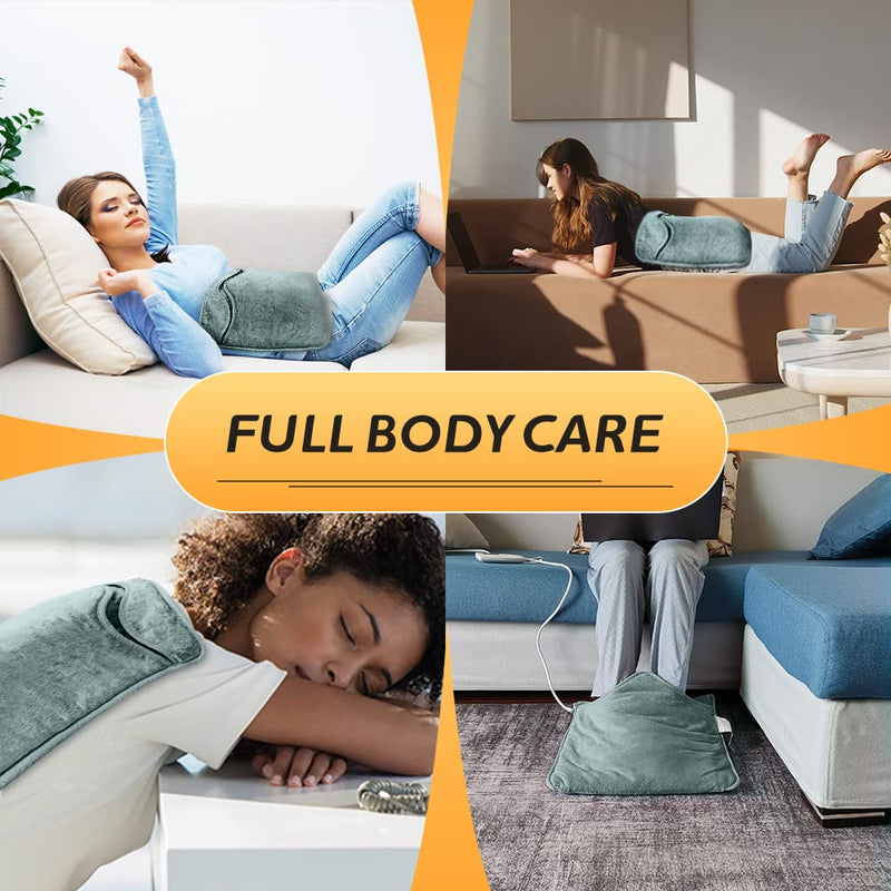 Cuplu 40x40 Electric Foot Warmer, Auto Shut Off - Washable Electric Feet with 6 Heat Levels 4 Timers, Warmer Fast Heating Pad Cushion for Foot, Back and Full Body for Women Men(Darkgray)� - BeesActive Australia